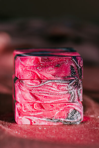 Lemongrass-coal soap